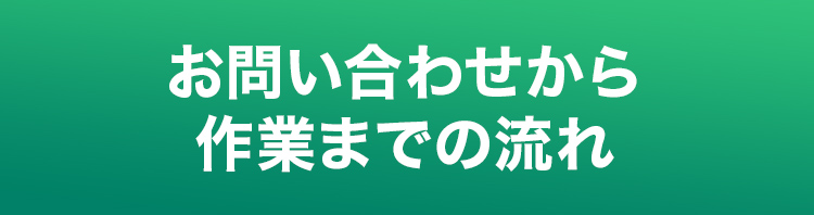 お問合せから作業までの流れ